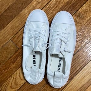 White converse shoreline slip on sneakers size 6.5